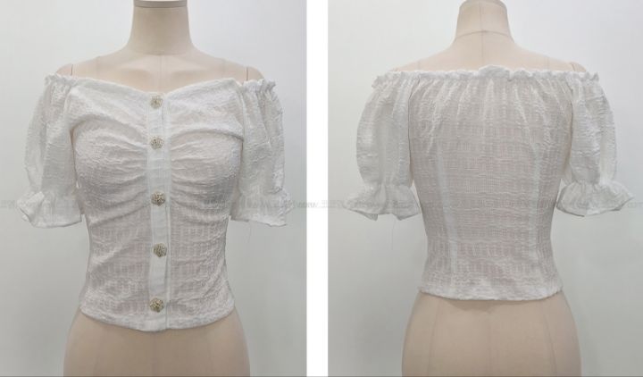 火Ⅱ-화투-T韓國直郵㊣女裝新品25春夏人氣熱賣襯衫蕾絲衫火Ⅱ襯衫/蕾絲衫