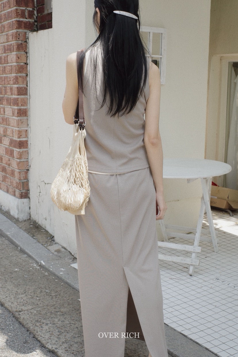 OVER RICH直郵韓國代購㊣女裝新品人氣時尚熱賣25春夏長裙OVER RICH長裙