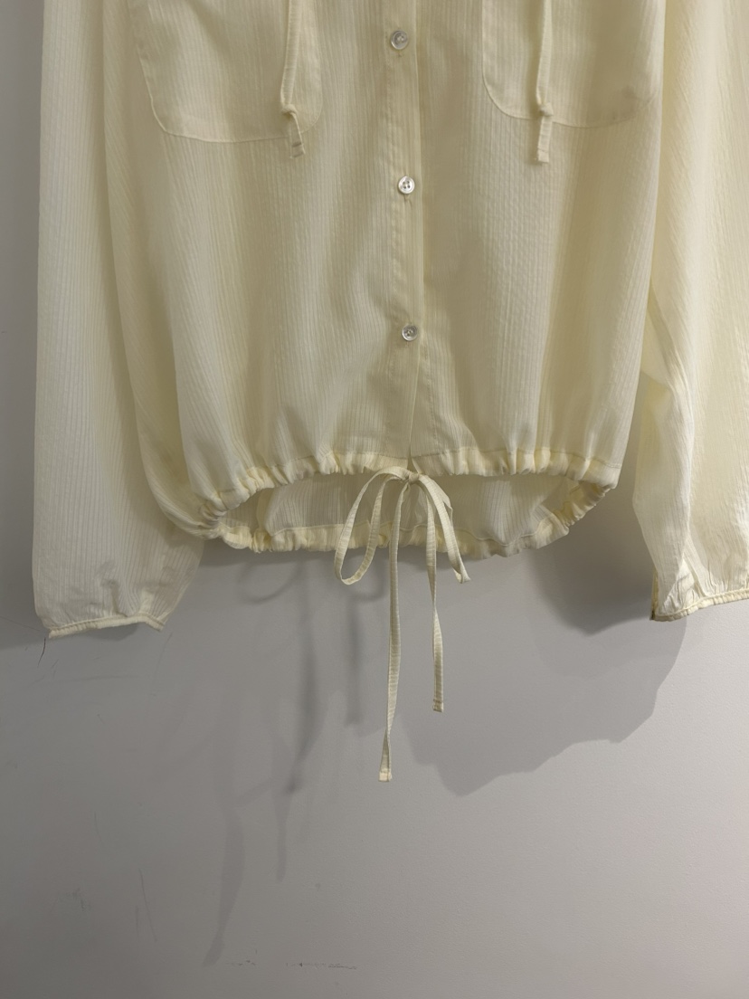 NOTICE韓國㊣直郵東大門代購女裝新品25春夏襯衫蕾絲衫連帽NOTICE襯衫/蕾絲衫