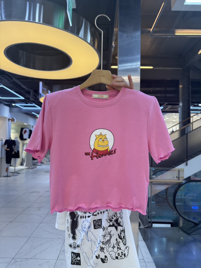 PLUM-q韓國直郵㊣女裝新款時尚人氣熱賣休閑25春夏推薦T恤PLUMT恤圖色2