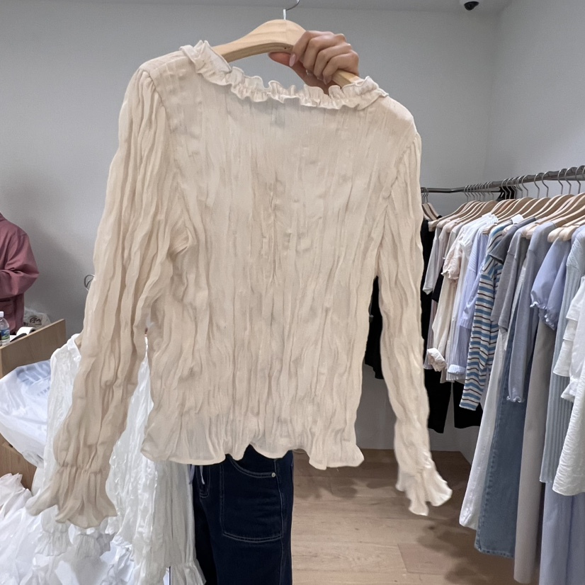FOREST直郵韓國代購㊣女裝新品休閑熱賣25春夏人氣襯衫蕾絲衫FOREST襯衫/蕾絲衫