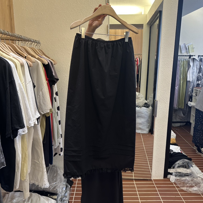 CHOI-L韓國直郵㊣女裝新款休閑25春夏人氣熱賣長裙荷葉邊棉質CHOI長裙圖色2