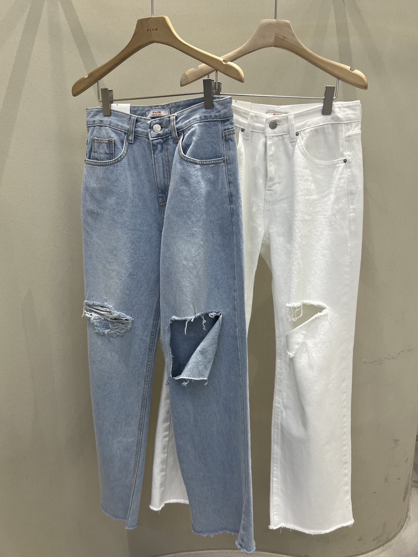 PLUM-q韓國直郵㊣女裝新品25春夏時尚熱賣推薦休閑人氣牛仔褲PLUM牛仔褲