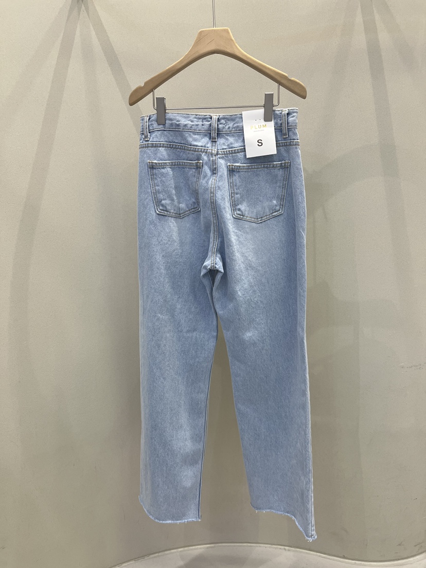 PLUM-q韓國直郵㊣女裝新品25春夏時尚熱賣推薦休閑人氣牛仔褲PLUM牛仔褲