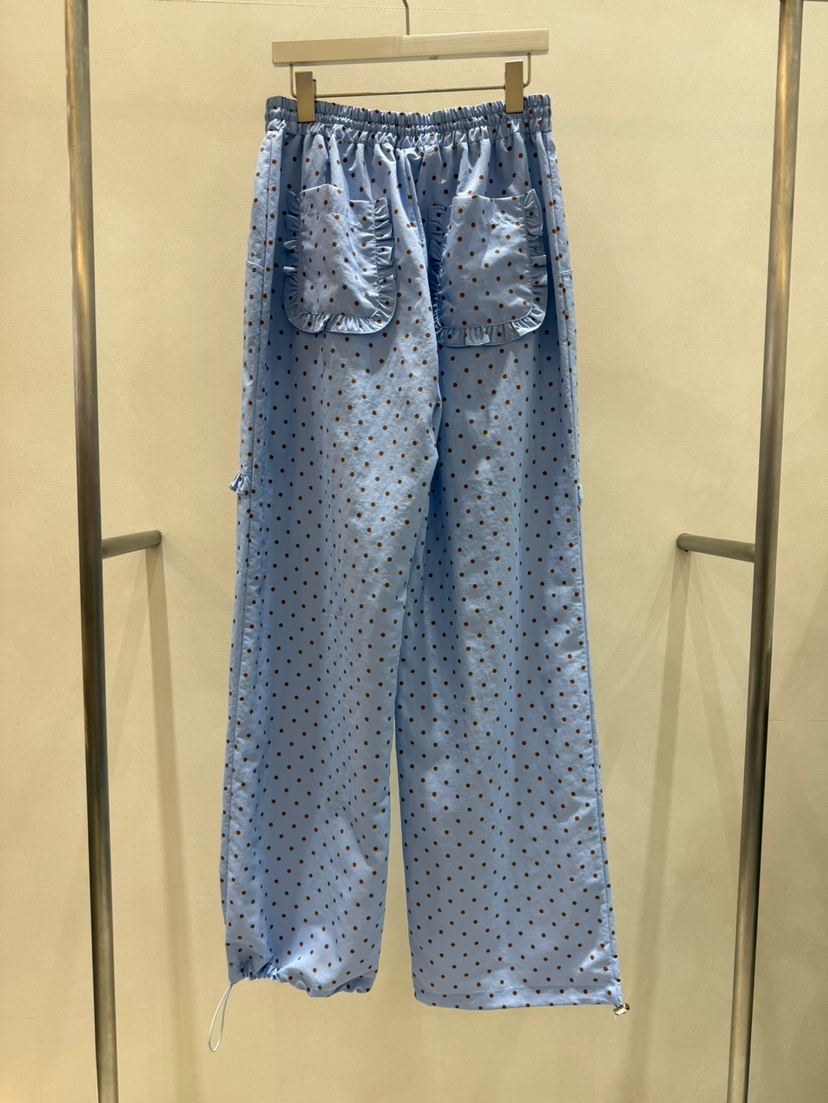FEFFER直郵韓國代購㊣女裝新款熱賣休閑推薦25春夏休閑褲荷葉邊FEFFER休閑褲
