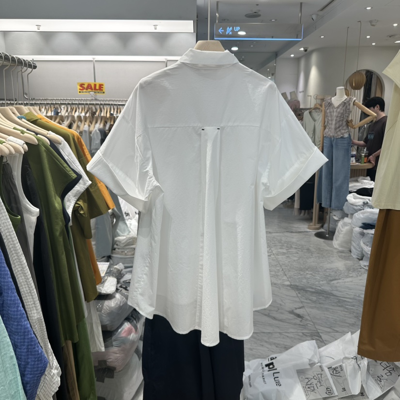 REVE-L韓國直郵㊣東大門實拍女裝新款熱賣休閑襯衫蕾絲衫口袋REVE-L襯衫/蕾絲衫