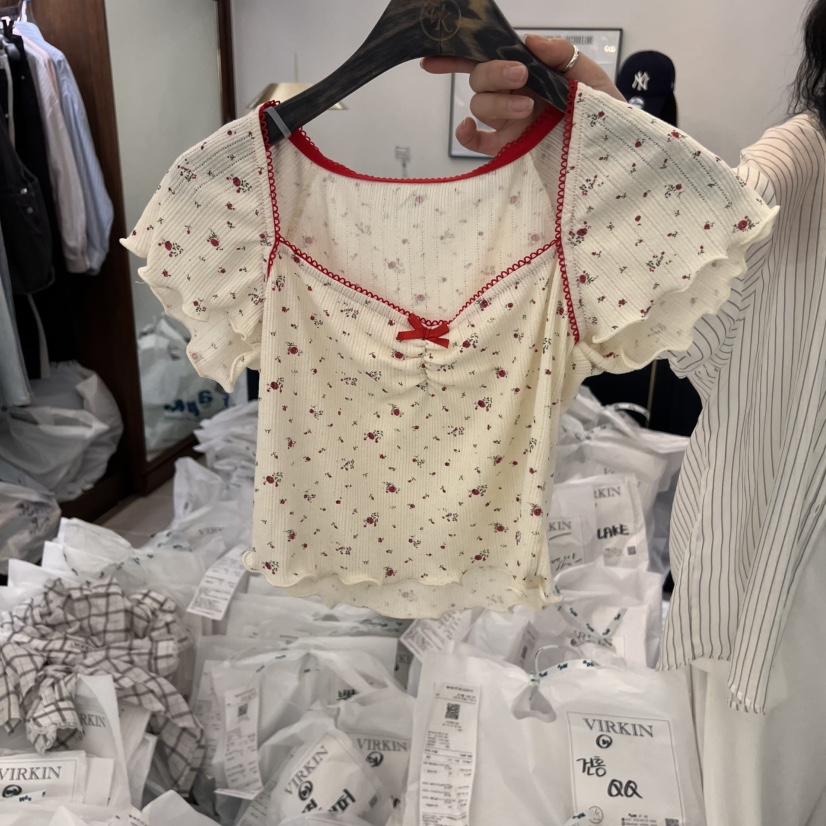 VIRKIN韓國㊣直郵東大門代購女裝新品時尚人氣熱賣推薦休閑T恤VIRKINT恤圖色2