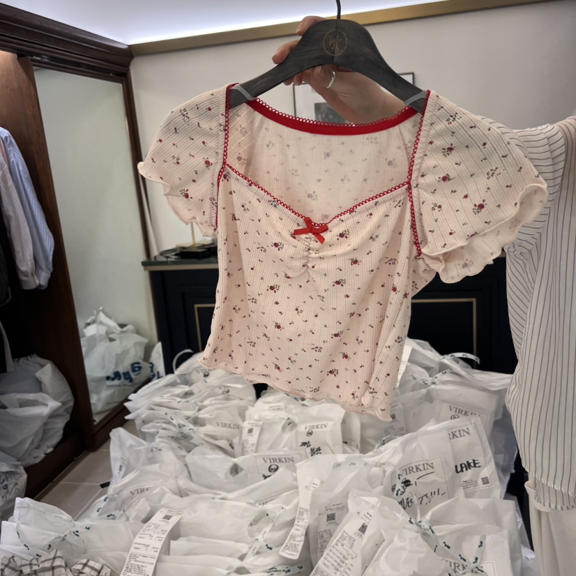 VIRKIN韓國㊣直郵東大門代購女裝新品時尚人氣熱賣推薦休閑T恤VIRKINT恤圖色3