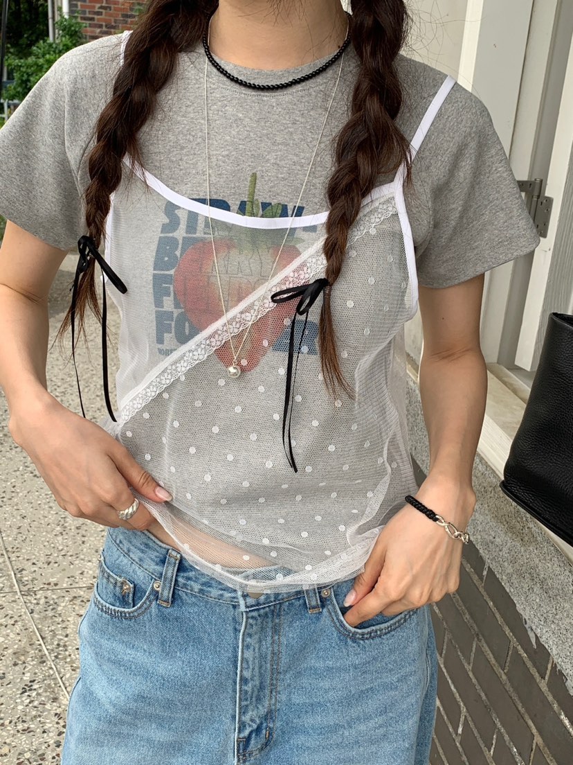 MORE THAN-P韓國㊣直郵東大門代購女裝新款推薦時尚吊帶背心MORE THAN吊帶/背心