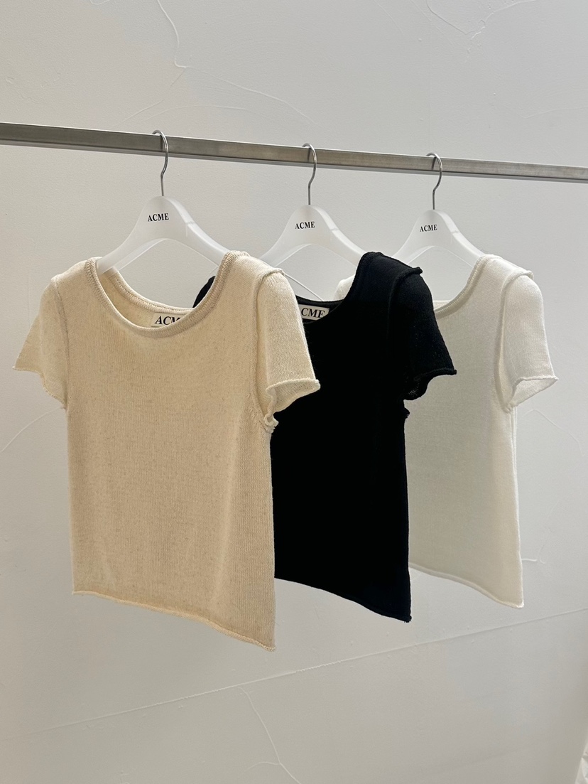 ACME韓國㊣直郵東大門代購女裝新品25春夏時尚休閑針織衫亞麻ACME針織衫