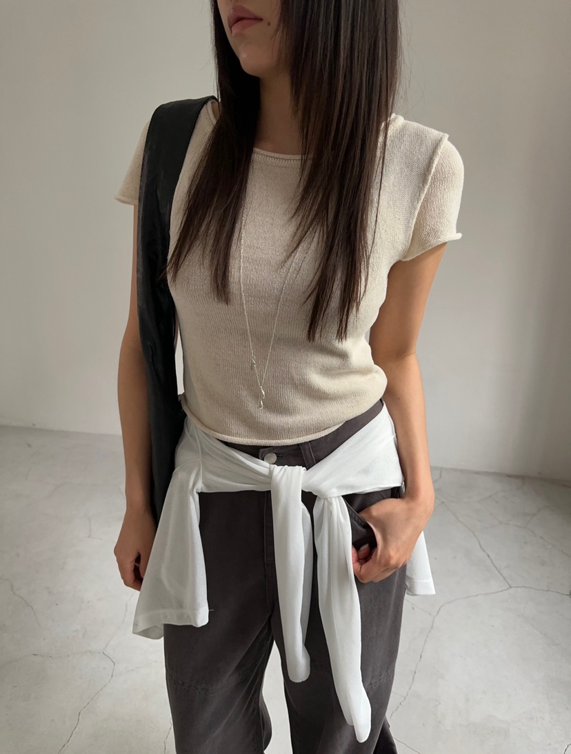 ACME韓國㊣直郵東大門代購女裝新品25春夏時尚休閑針織衫亞麻ACME針織衫