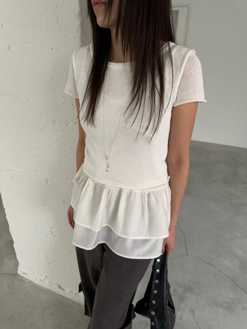 ACME韓國㊣直郵東大門代購女裝新品25春夏時尚休閑針織衫亞麻ACME針織衫
