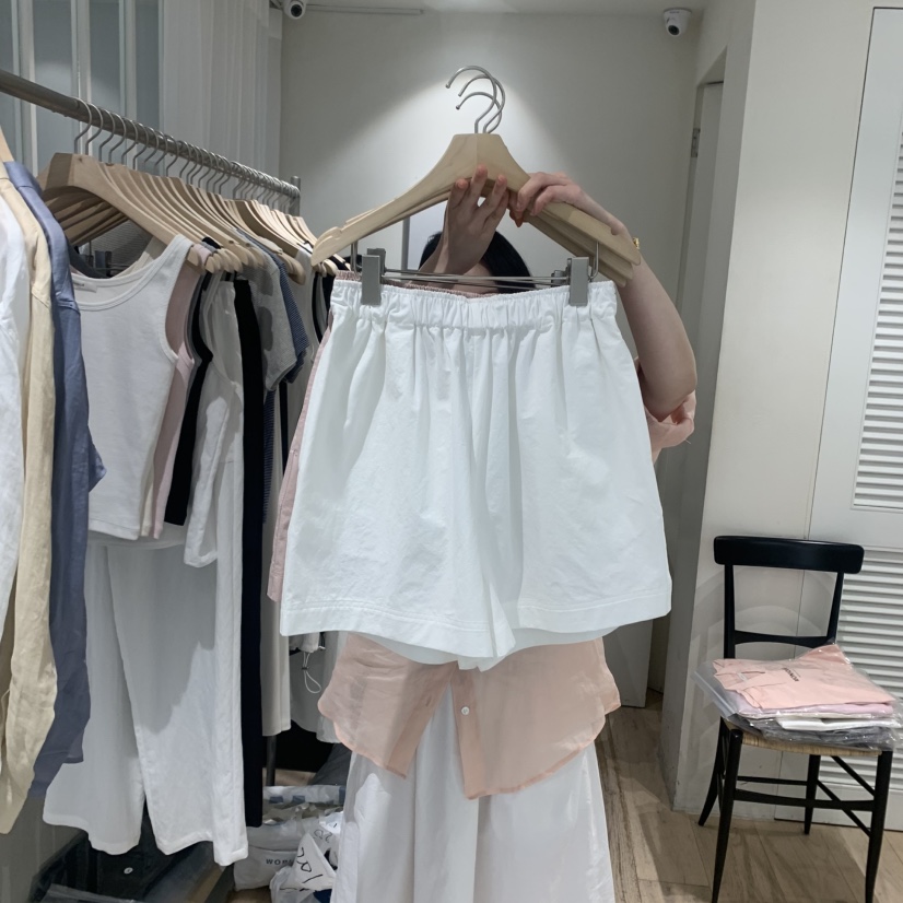 MONIQUE韓國直郵㊣女裝新品熱賣時尚25春夏推薦人氣短褲斜紋布MONIQUE短褲圖色2