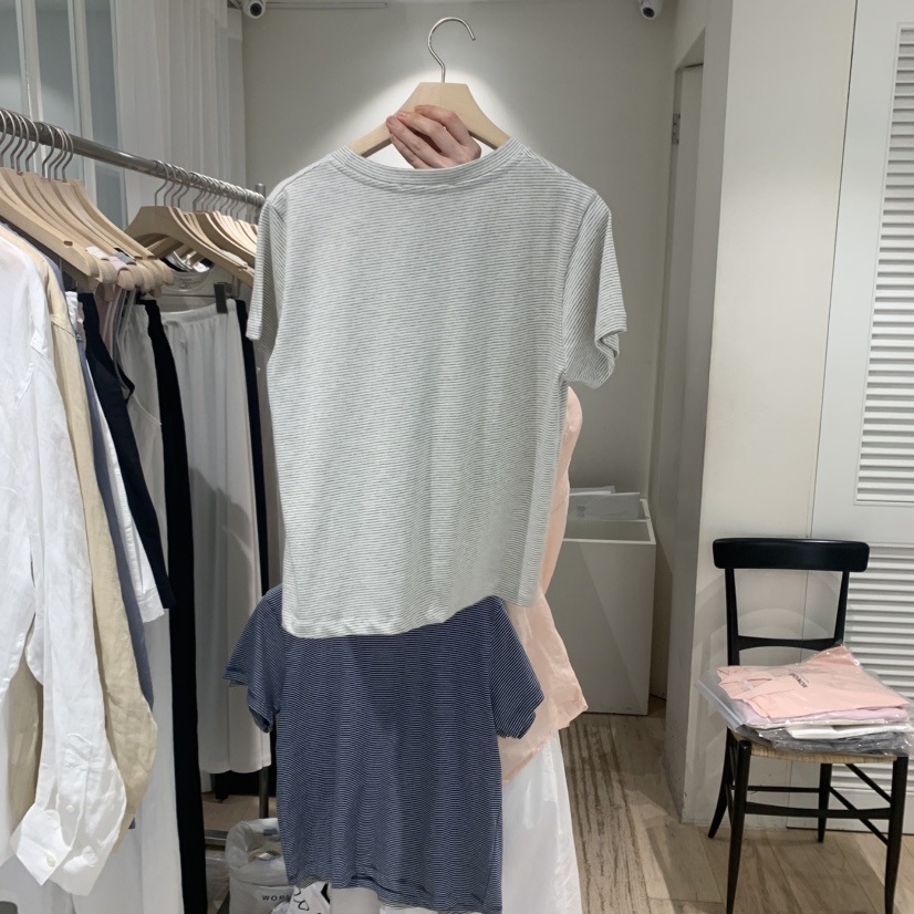 MONIQUE韓國直郵㊣東大門實拍女裝新款25春夏推薦熱賣T恤條紋MONIQUET恤