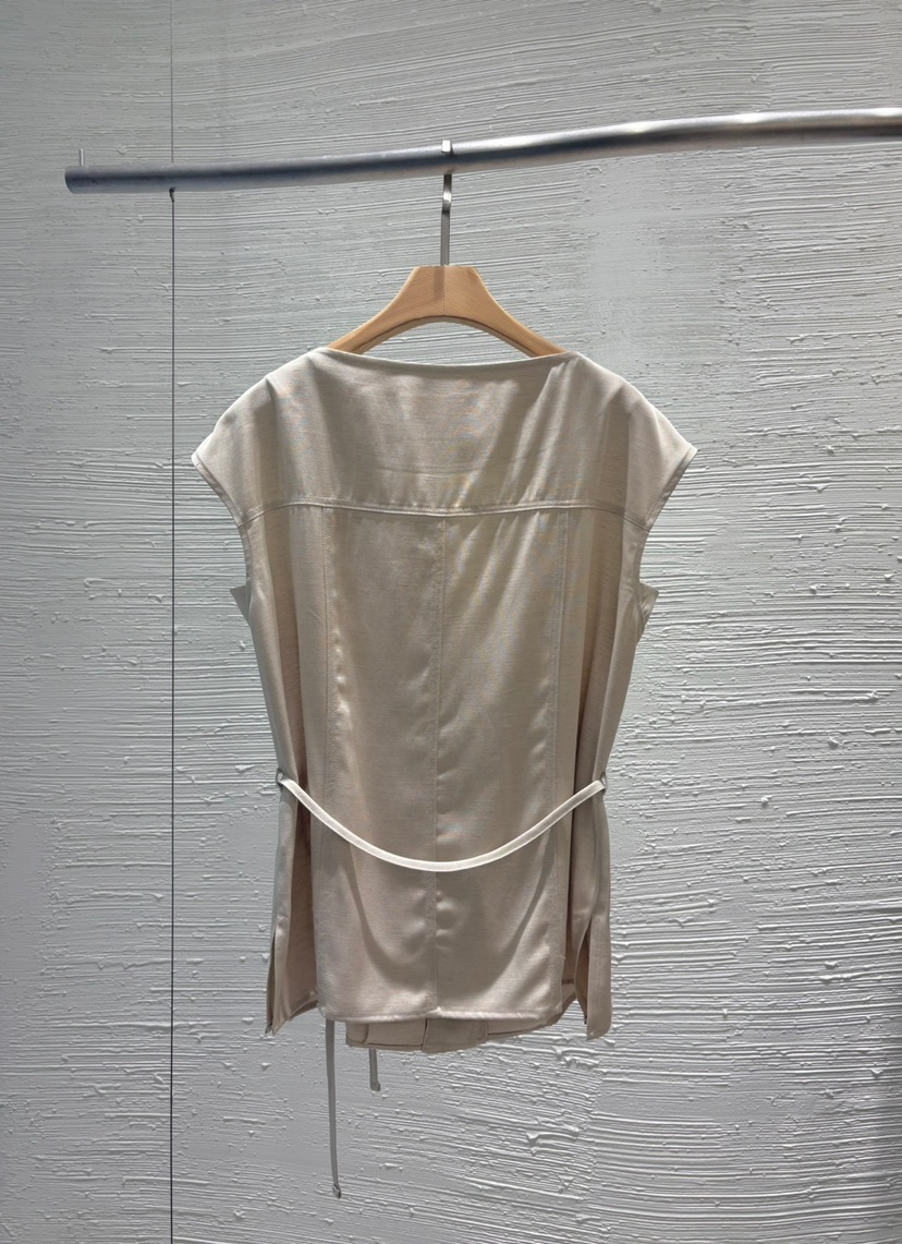 2BOTTLE韓國㊣直郵東大門代購女裝新品25春夏休閑馬甲含腰繩2BOTTLE馬甲