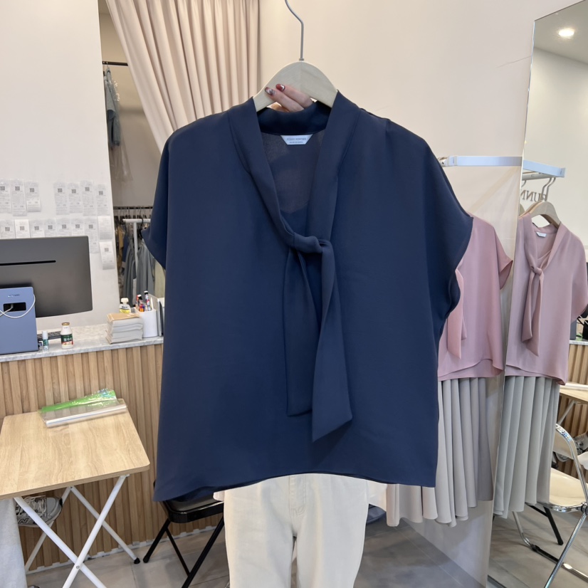 THE FUNNY直郵韓國代購㊣女裝新品熱賣休閑推薦襯衫蕾絲衫THE FUNNY襯衫/蕾絲衫圖色3
