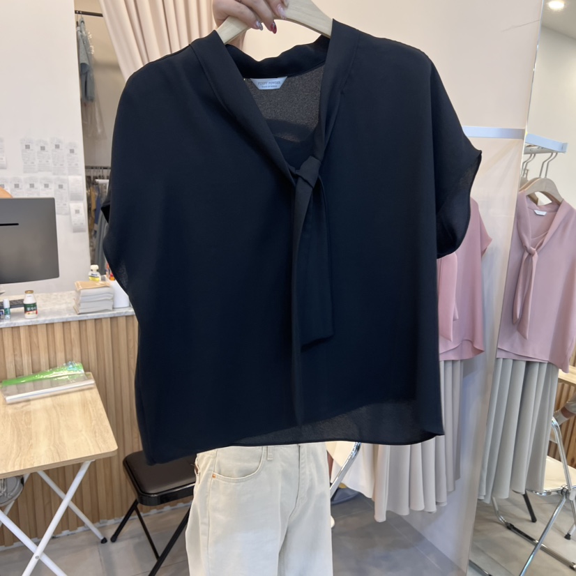 THE FUNNY直郵韓國代購㊣女裝新品熱賣休閑推薦襯衫蕾絲衫THE FUNNY襯衫/蕾絲衫圖色4