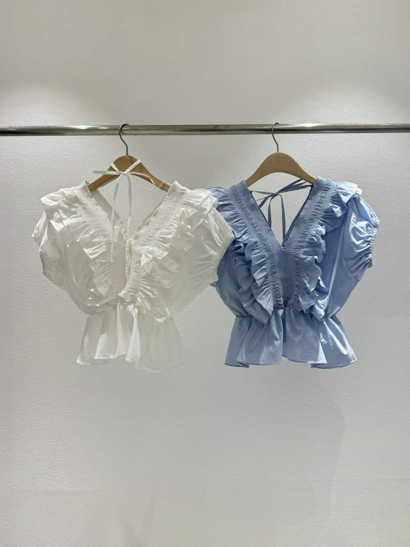ROOMS SHOP韓國直郵㊣女裝新款25春夏推薦人氣休閑襯衫蕾絲衫ROOMS_SHOP襯衫/蕾絲衫