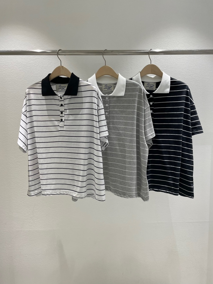 ROOMS SHOP韓國㊣直郵東大門代購女裝新品熱賣休閑25春夏T恤ROOMS_SHOPT恤