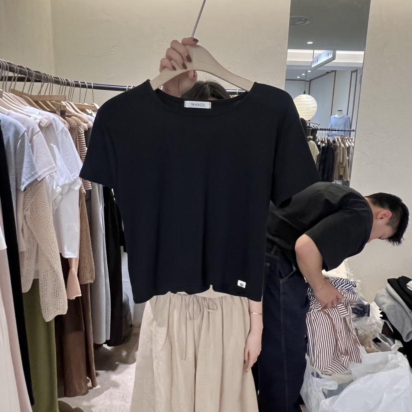 W AND J韓國直郵㊣女裝新款25春夏時尚推薦休閑熱賣人氣T恤W AND JT恤圖色3