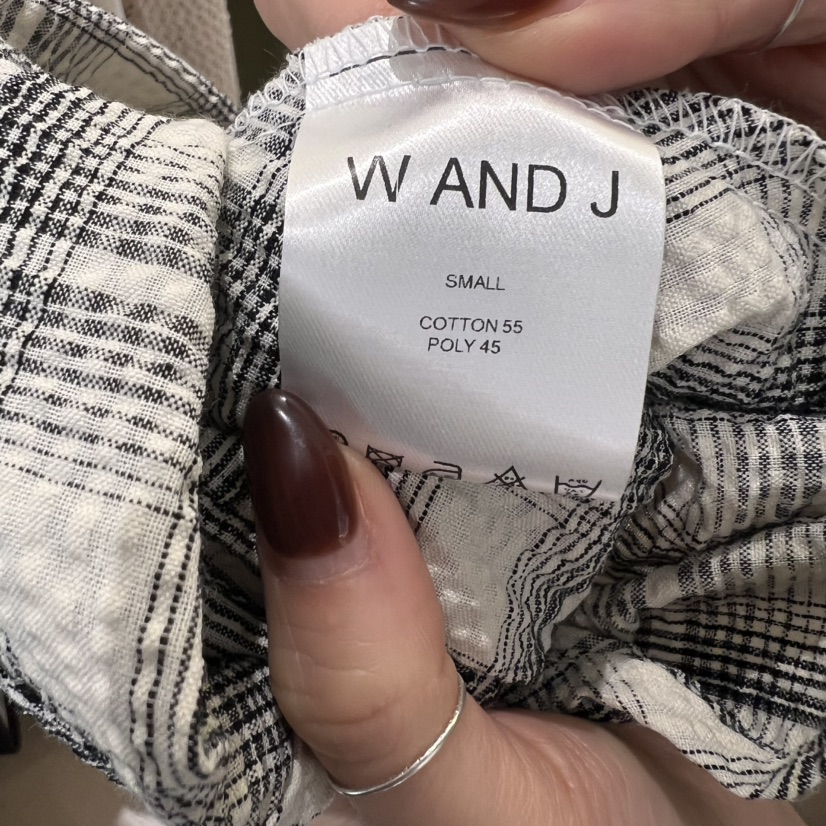W AND J直郵韓國代購㊣女裝新品推薦熱賣吊帶背心蝴蝶結格紋W AND J吊帶/背心