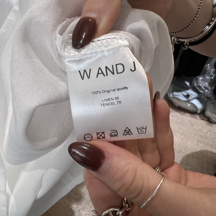 W AND J韓國直郵㊣女裝新款休閑人氣熱賣25春夏襯衫蕾絲衫W AND J襯衫/蕾絲衫