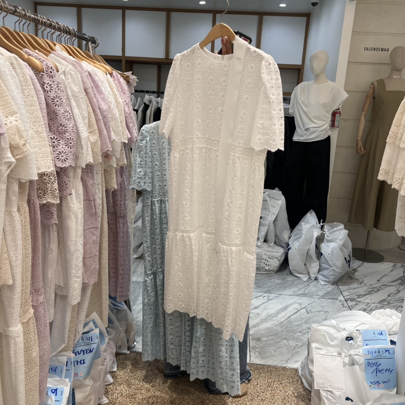 A韓國㊣直郵東大門代購女裝新款熱賣休閑推薦25春夏連衣裙含腰帶A STORE連衣裙圖色2