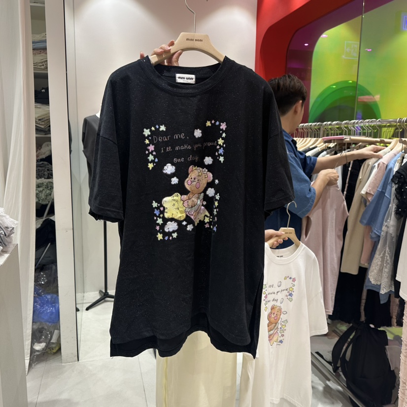 MINI UNNI韓國直郵㊣東大門實拍女裝新款休閑推薦時尚人氣T恤MINI UNNIT恤圖色3
