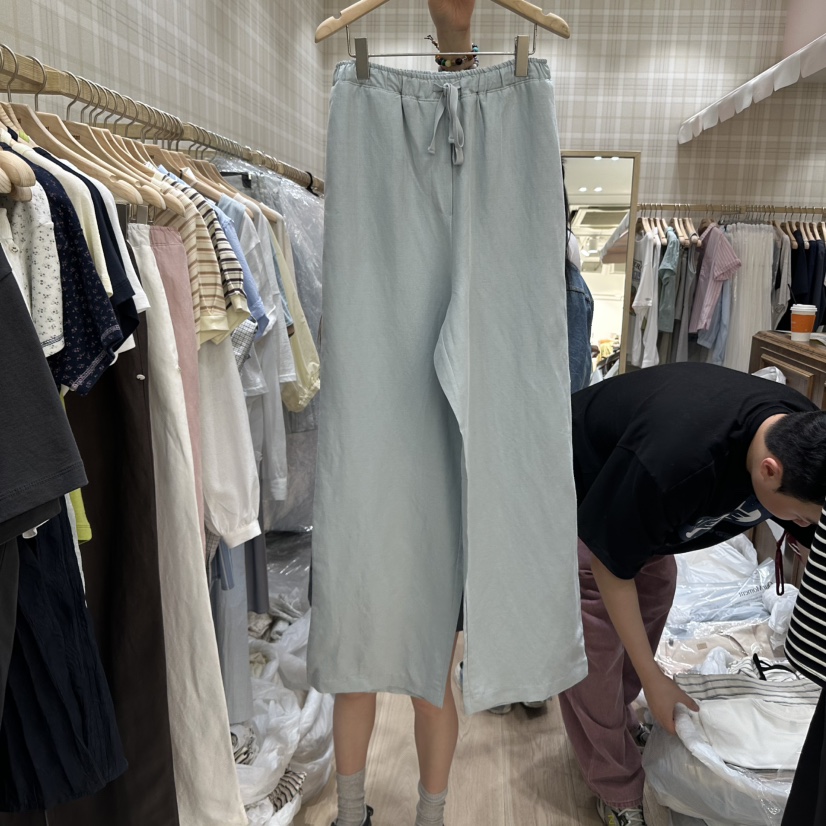 OURMOMENT直郵韓國代購㊣女裝新品推薦熱賣25春夏時尚休閑褲OURMOMENT休閑褲圖色2