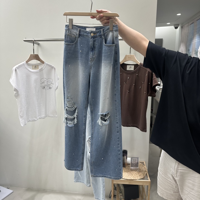 JOEL韓國直郵㊣女裝新款休閑25春夏推薦熱賣人氣時尚牛仔褲JOEL牛仔褲