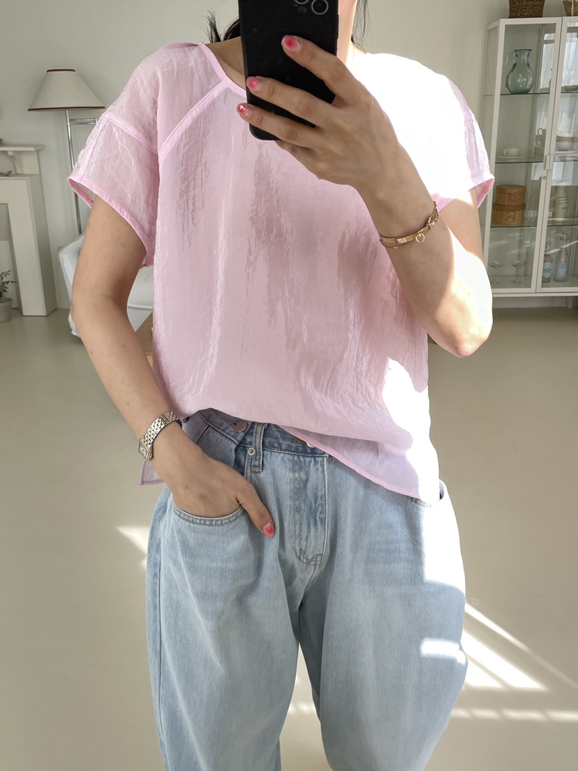 EDITION-P直郵韓國代購㊣女裝新品休閑25春夏時尚襯衫蕾絲衫EDITI_ON襯衫/蕾絲衫