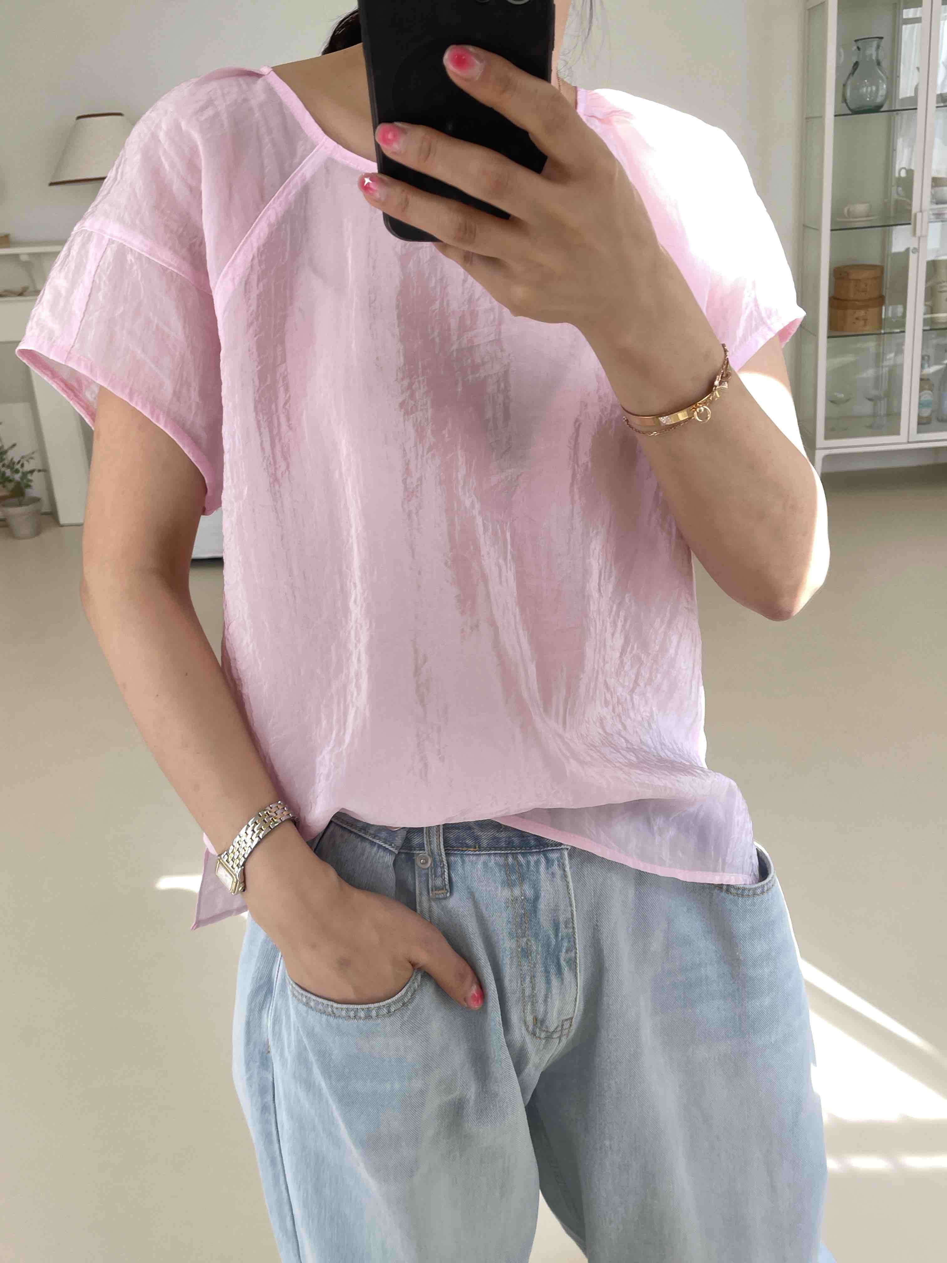 EDITION-P直郵韓國代購㊣女裝新品休閑25春夏時尚襯衫蕾絲衫EDITI_ON襯衫/蕾絲衫
