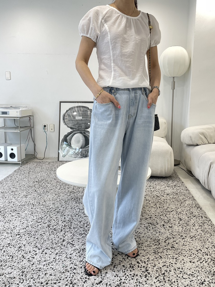 EDITION-P直郵韓國代購㊣女裝新品人氣熱賣25春夏牛仔褲紐扣EDITI_ON牛仔褲