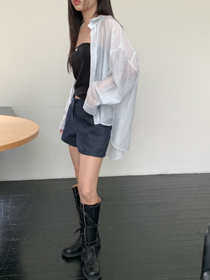 MURMUR韓國㊣直郵東大門代購女裝新款時尚推薦25春夏襯衫蕾絲衫MURMUR襯衫/蕾絲衫