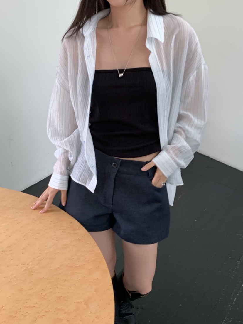MURMUR韓國㊣直郵東大門代購女裝新款時尚推薦25春夏襯衫蕾絲衫MURMUR襯衫/蕾絲衫
