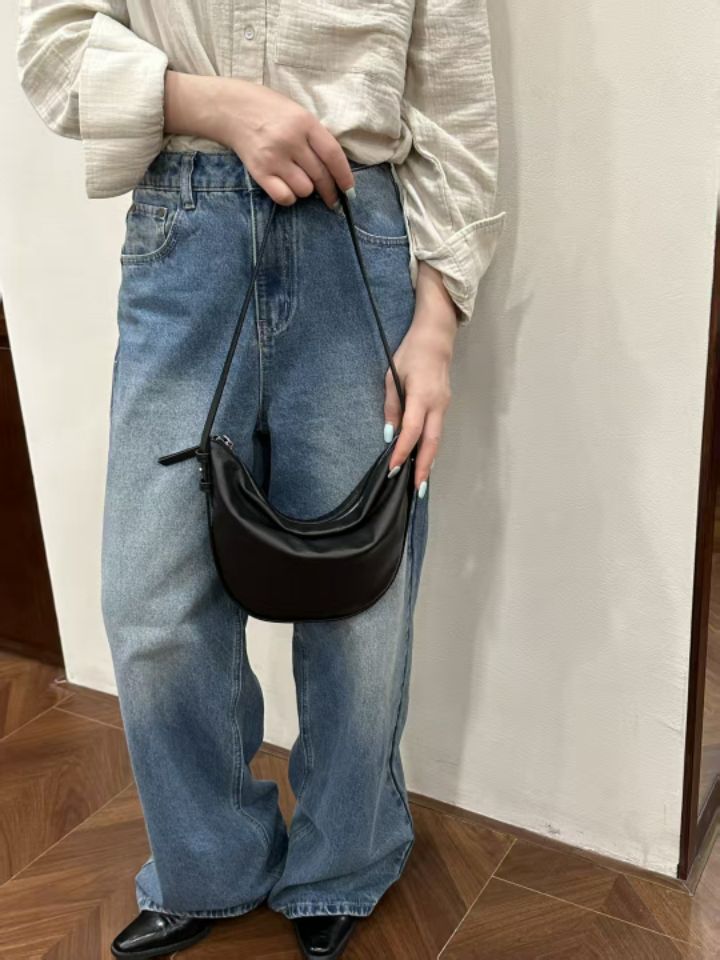 TROUVAILLE直郵韓國代購㊣女裝新款時尚人氣單肩斜跨包牛皮TROUVAILLE單肩/斜跨包