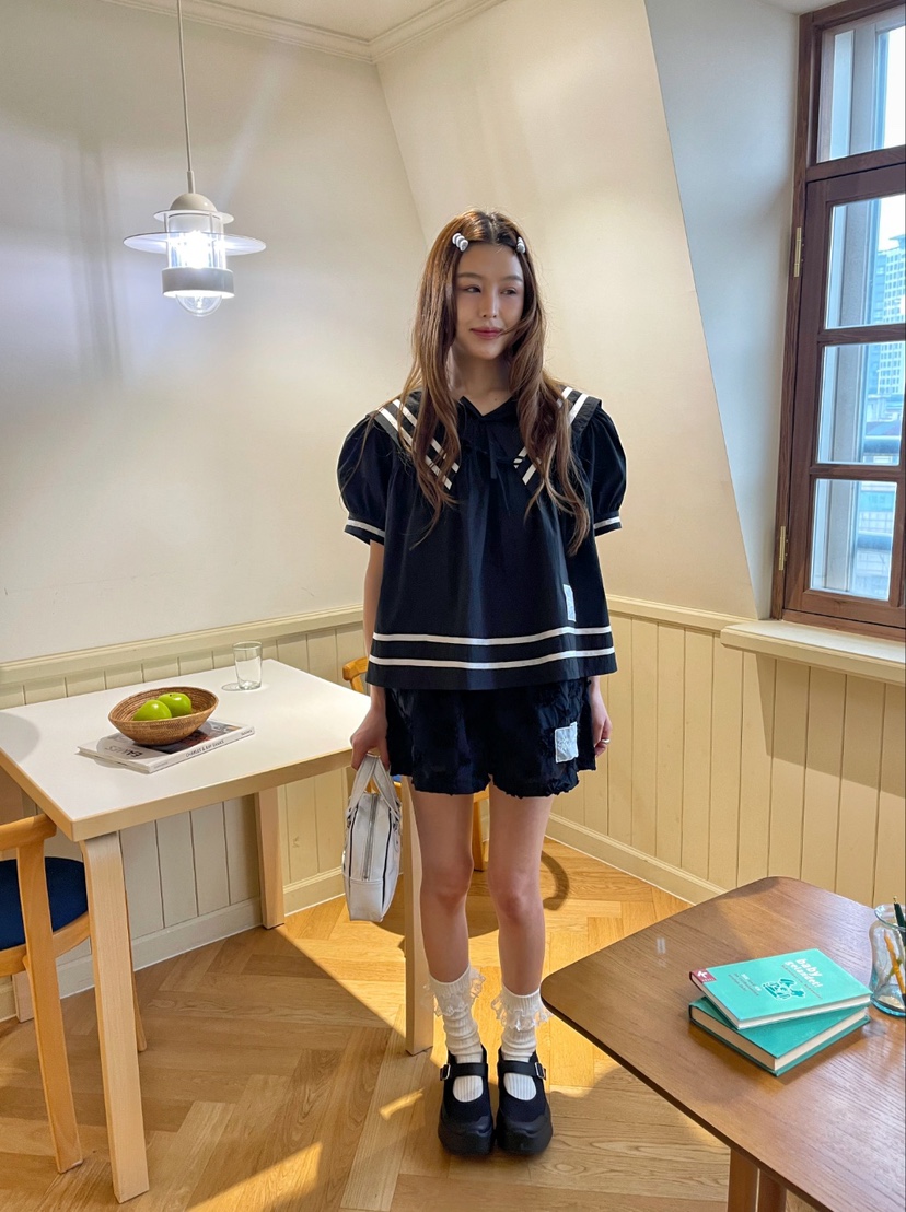 BOUTIQUE-L韓國直郵㊣東大門實拍女裝新品25春夏襯衫蕾絲衫BOUTIQUE-L襯衫/蕾絲衫