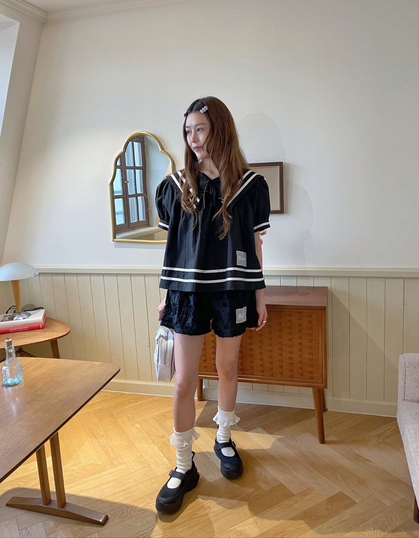 BOUTIQUE-L韓國直郵㊣東大門實拍女裝新品25春夏襯衫蕾絲衫BOUTIQUE-L襯衫/蕾絲衫
