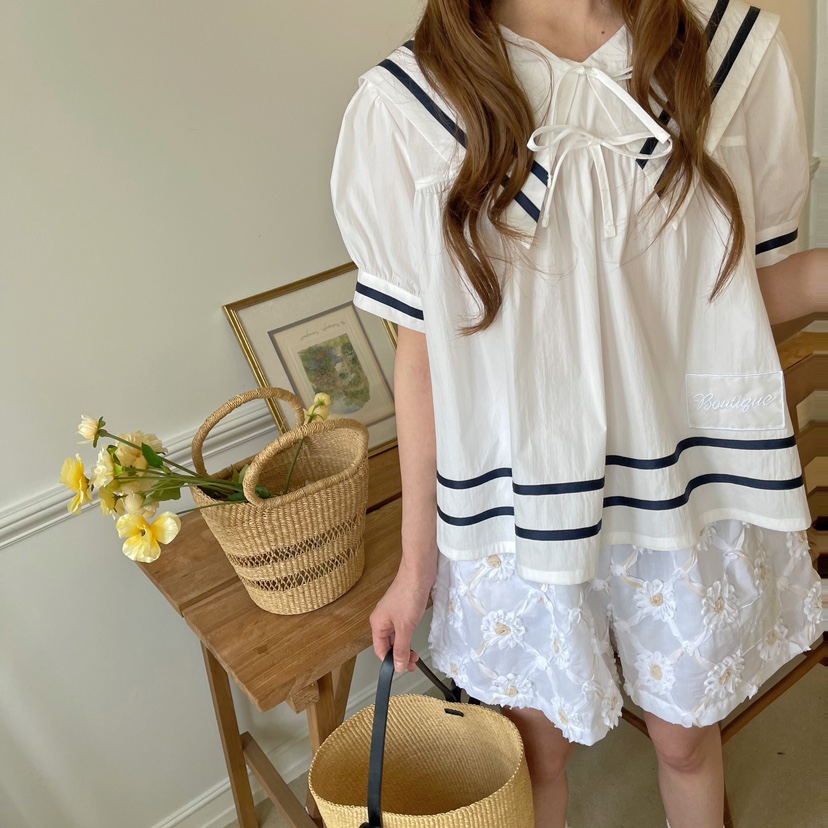 BOUTIQUE-L韓國直郵㊣東大門實拍女裝新品25春夏襯衫蕾絲衫BOUTIQUE-L襯衫/蕾絲衫