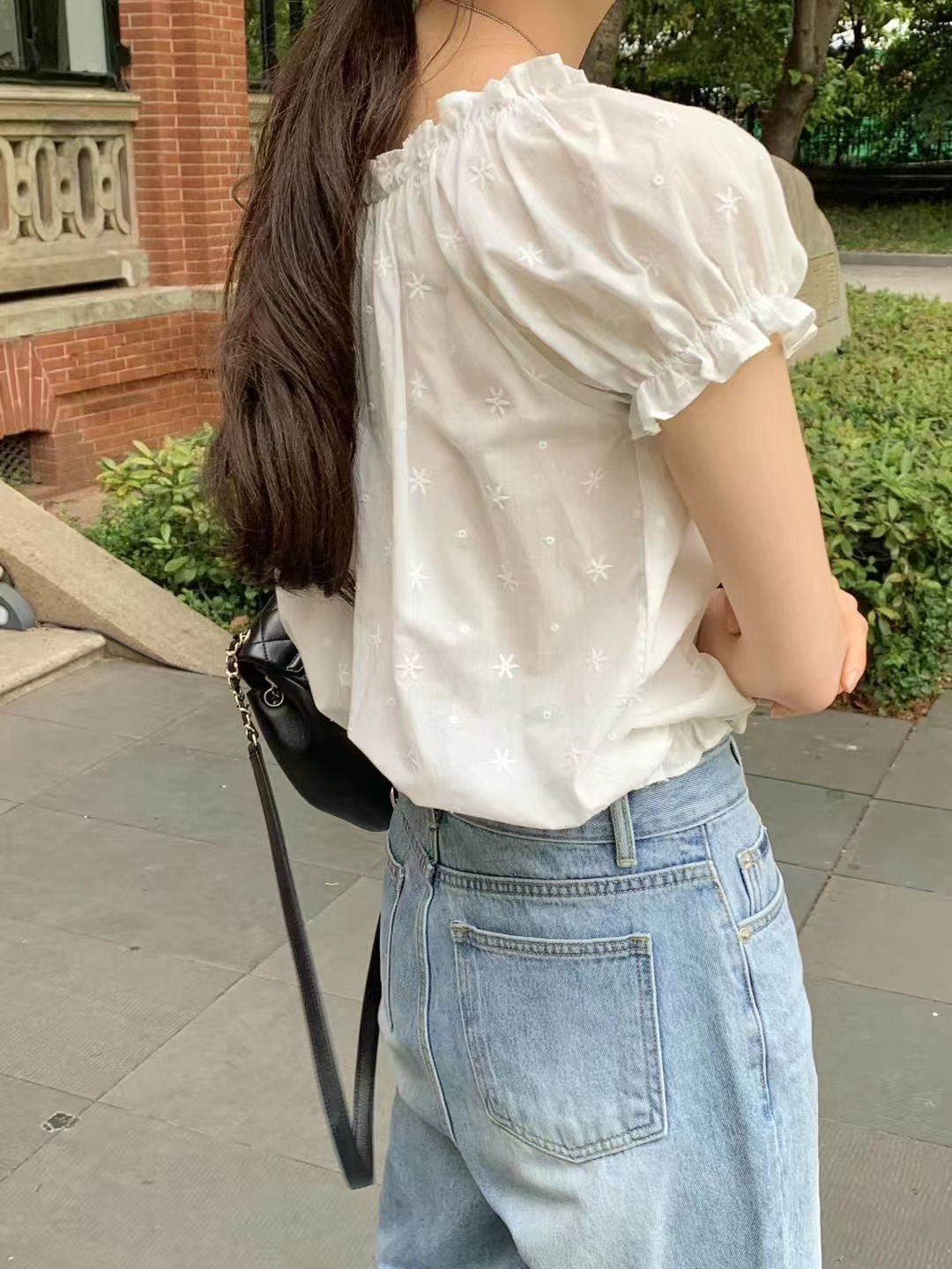 ALL OVER韓國㊣直郵東大門代購女裝新款休閑25春夏襯衫蕾絲衫ALL OVER襯衫/蕾絲衫