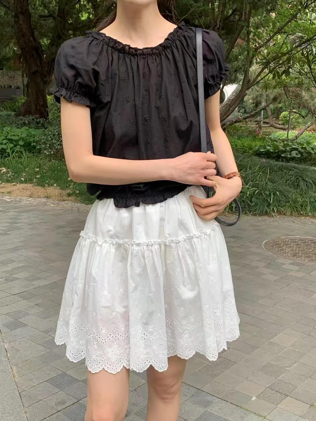 ALL OVER韓國㊣直郵東大門代購女裝新款休閑25春夏襯衫蕾絲衫ALL OVER襯衫/蕾絲衫