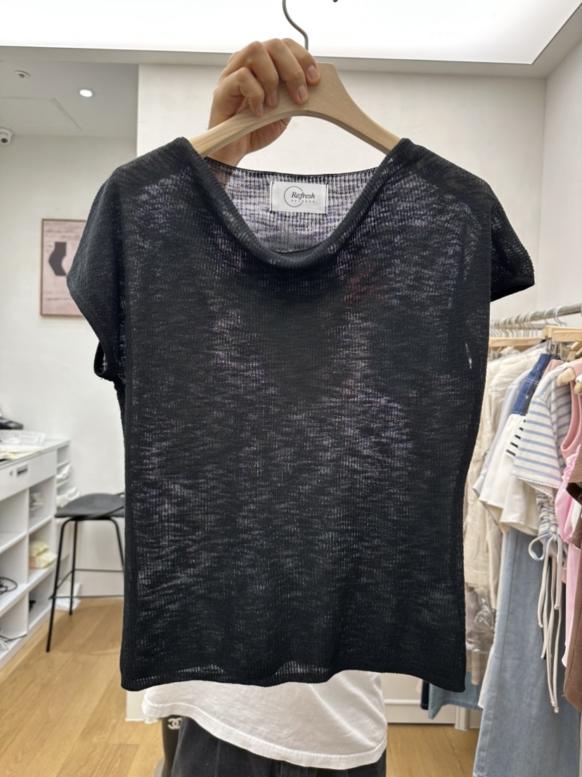 RE:FRESH-L直郵韓國代購㊣女裝新品推薦休閑25春夏熱賣T恤RE:FRESHT恤圖色4