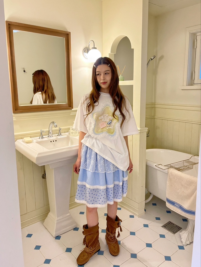 BOUTIQUE-L直郵韓國代購㊣女裝新品時尚人氣25春夏熱賣T恤BOUTIQUE-LT恤