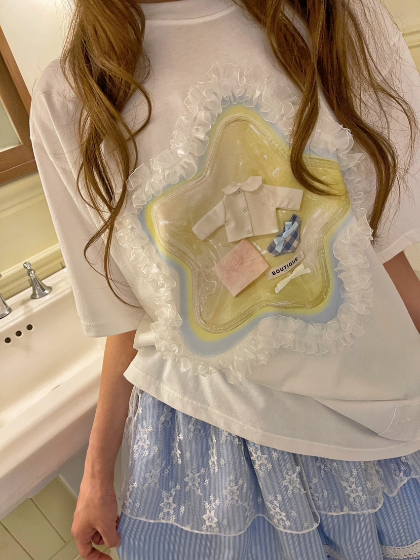BOUTIQUE-L直郵韓國代購㊣女裝新品時尚人氣25春夏熱賣T恤BOUTIQUE-LT恤