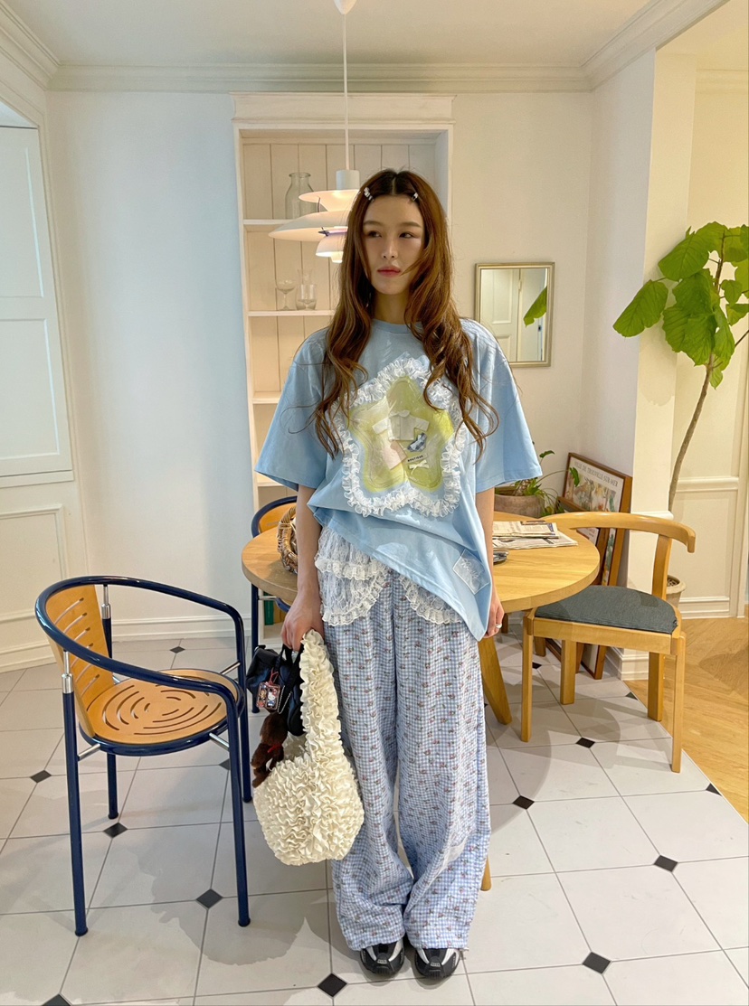 BOUTIQUE-L直郵韓國代購㊣女裝新品時尚人氣25春夏熱賣T恤BOUTIQUE-LT恤