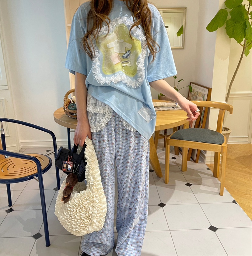 BOUTIQUE-L直郵韓國代購㊣女裝新品時尚人氣25春夏熱賣T恤BOUTIQUE-LT恤