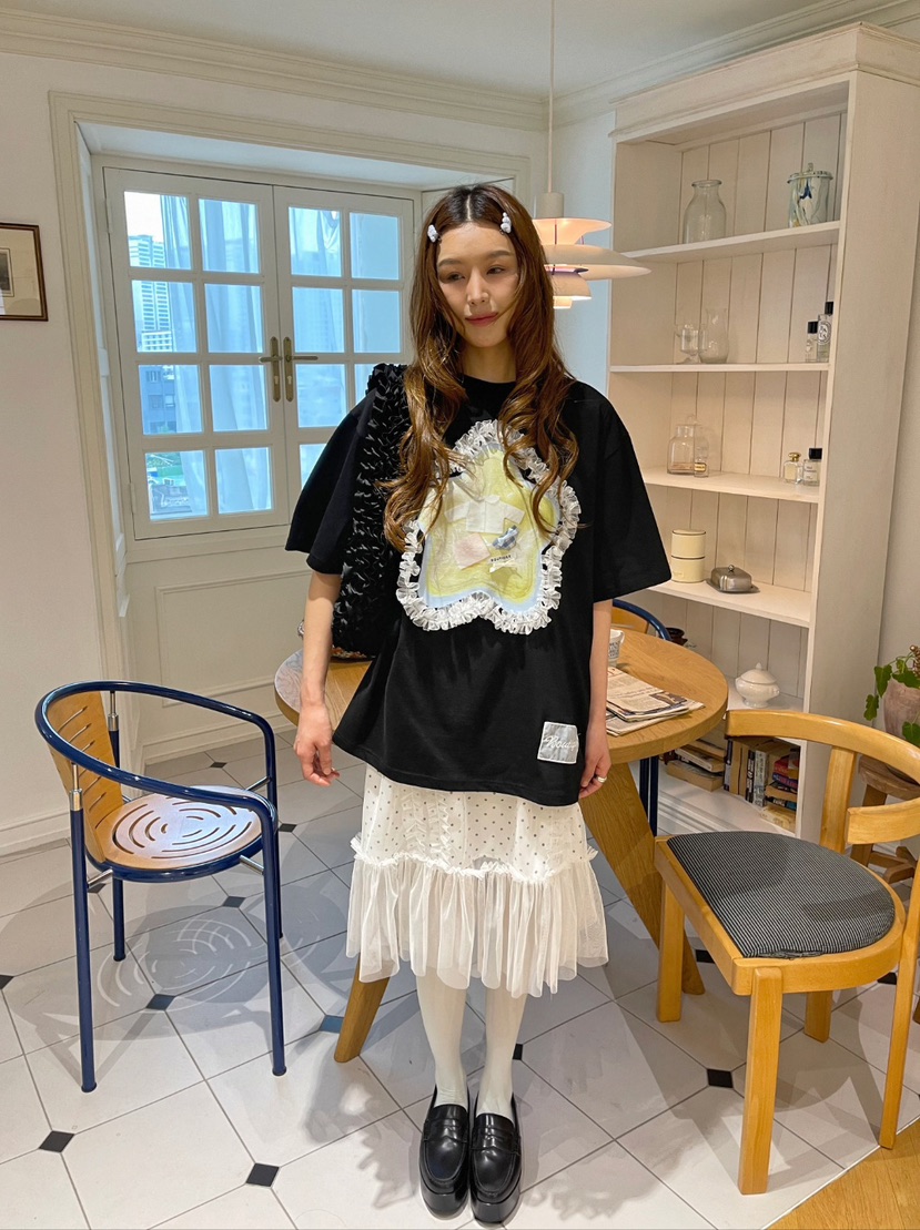 BOUTIQUE-L直郵韓國代購㊣女裝新品時尚人氣25春夏熱賣T恤BOUTIQUE-LT恤