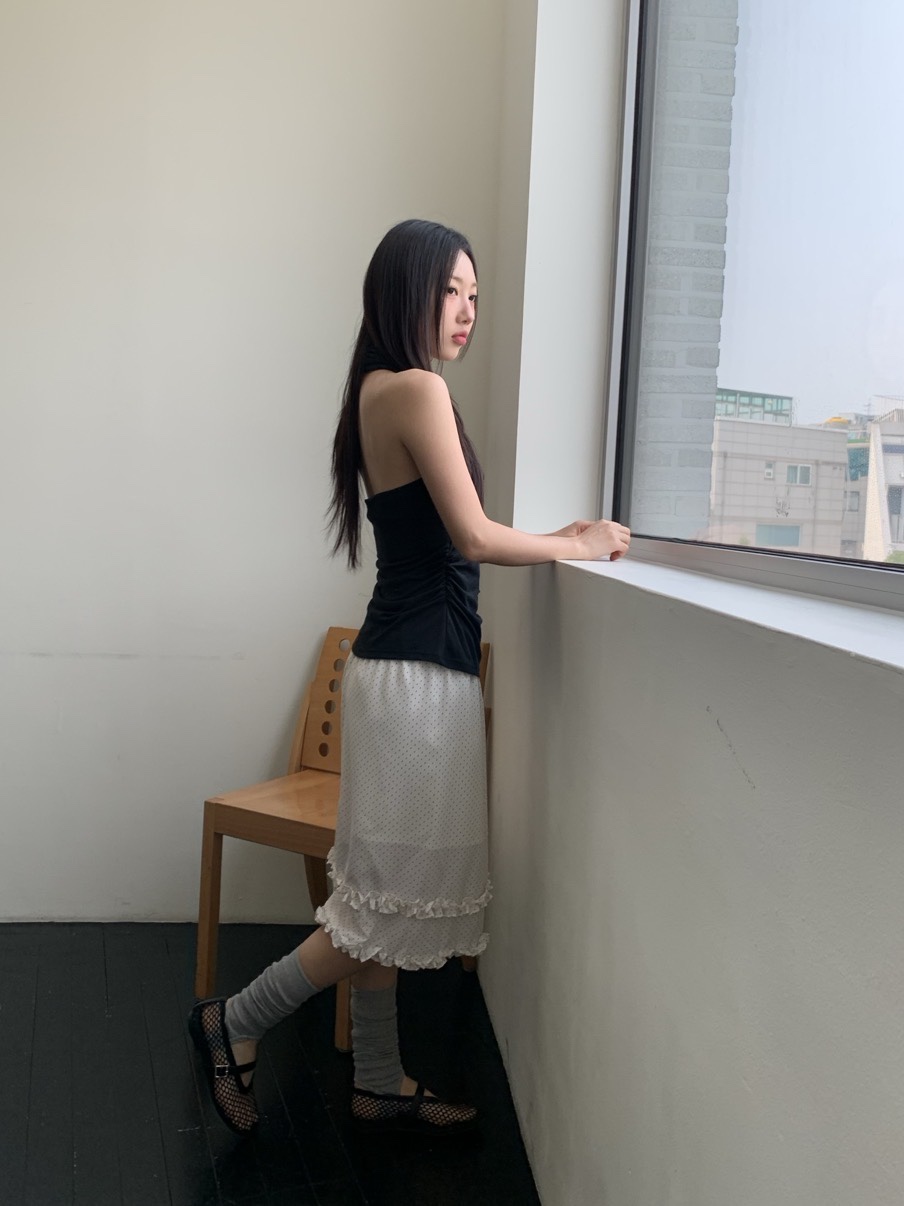 MURMUR直郵韓國代購㊣女裝新品時尚人氣休閑熱賣吊帶背心褶皺MURMUR吊帶/背心