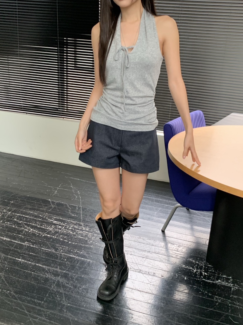 MURMUR直郵韓國代購㊣女裝新品時尚人氣休閑熱賣吊帶背心褶皺MURMUR吊帶/背心