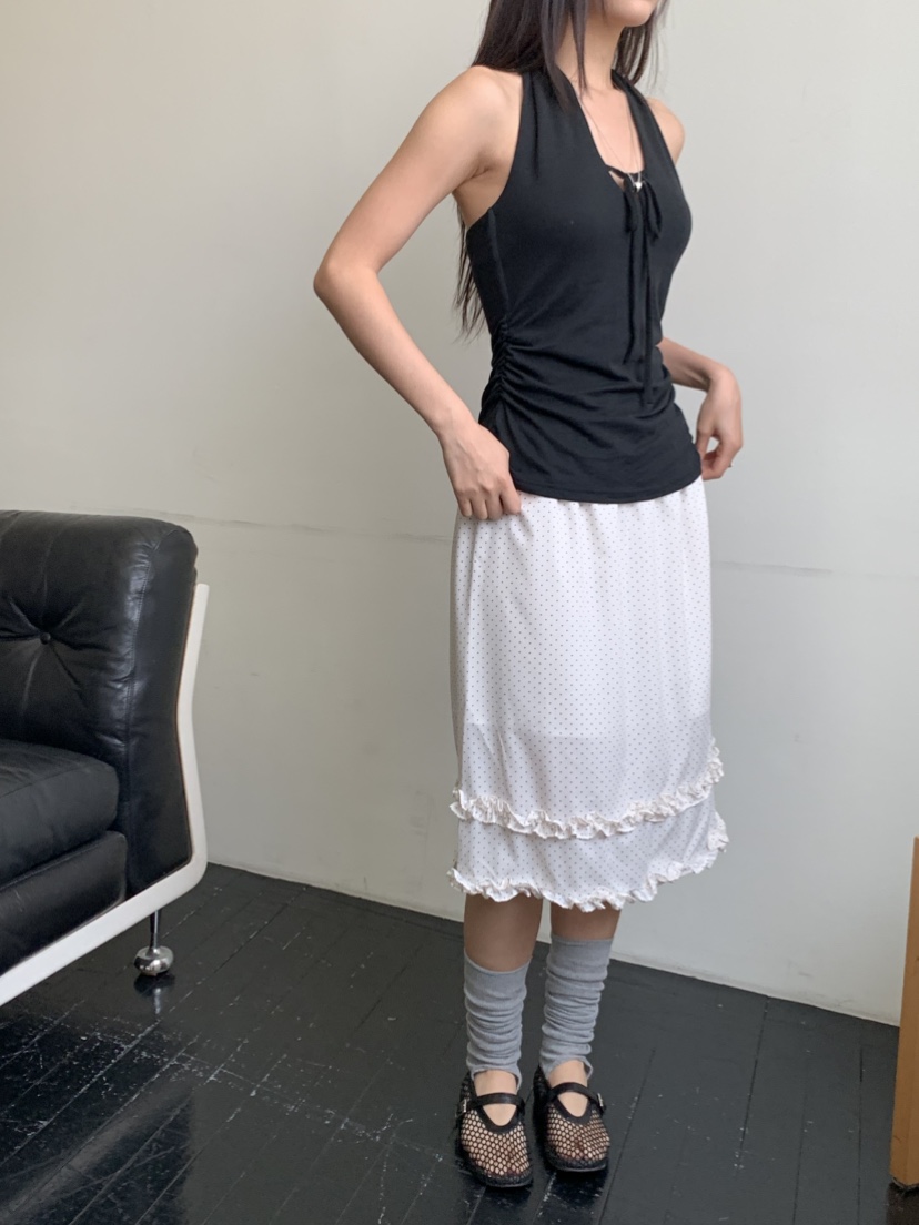MURMUR直郵韓國代購㊣女裝新品時尚人氣休閑熱賣吊帶背心褶皺MURMUR吊帶/背心